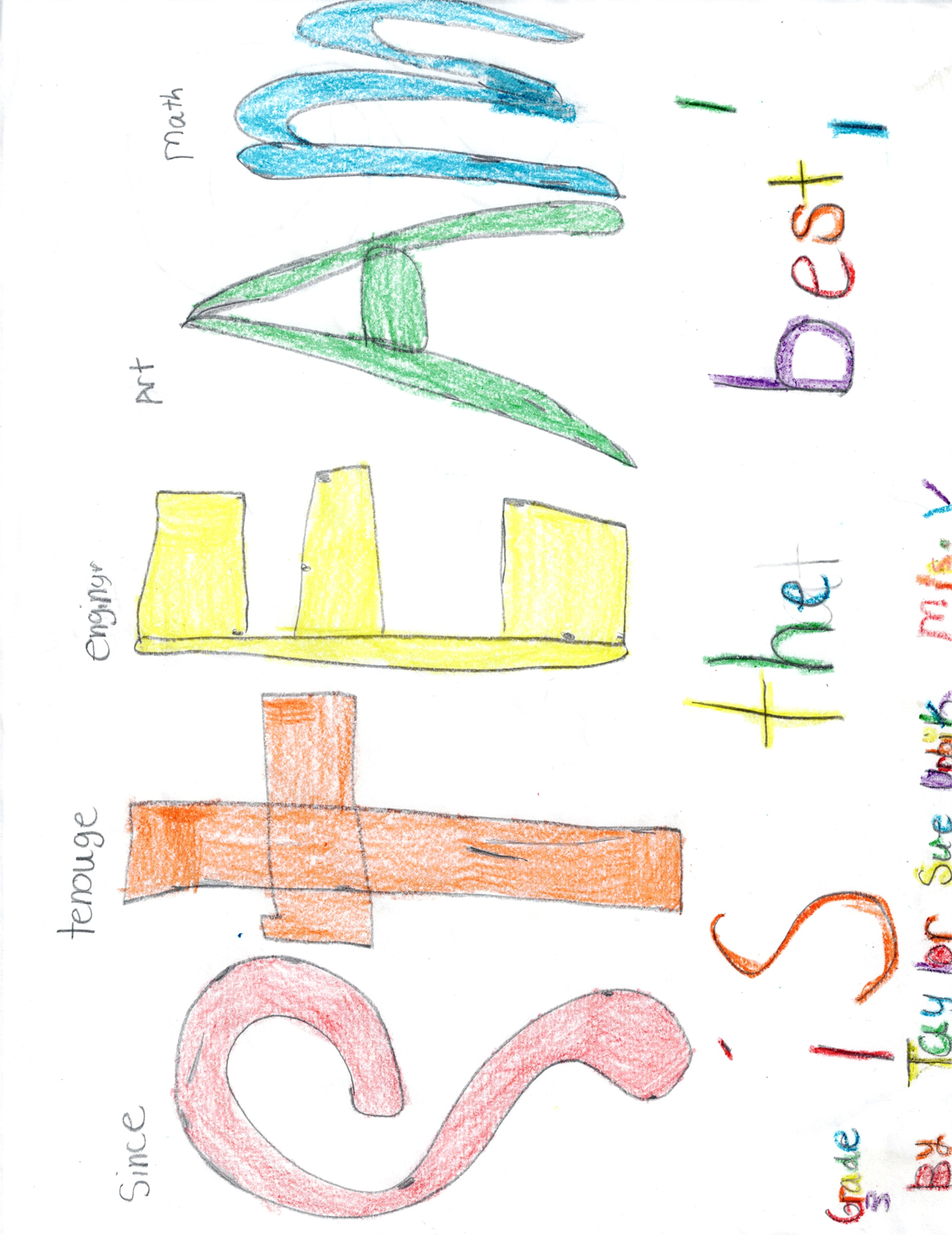 Student-made STEAM sign illustration